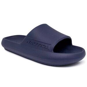 Nautica Dacio Flip Flops Slides Mens Size 12 Navy EVA Comfort Slip On Sandals